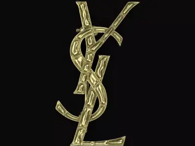 Luxury Letter Monogram Pendant  Modern Gold Jewelry STL 3D Model 3D print model