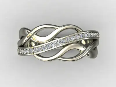 Wedding Engagement  Ring Size 5-8 3D print model