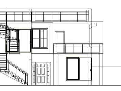3d house modern with car 3D model