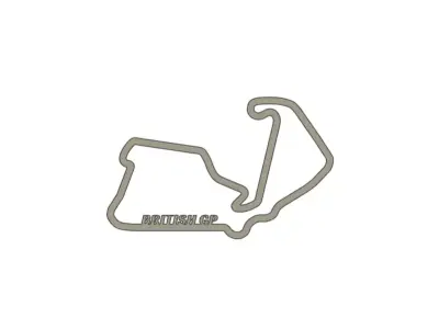 2025 British MotoGP Racing Track 3D print model