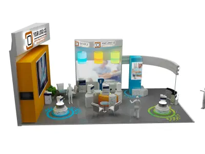 Booth Exhibition Stand a466c 3D model