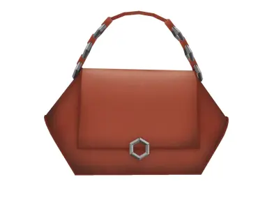 Leather Handbag Low-poly 3D model