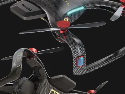 Dual Cam Racing Drone 3D model