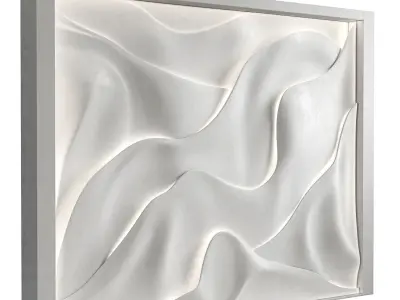 Decorativ panel wave 24 3D model