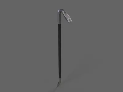 PBR Crowbar V1Black Low-poly 3D model