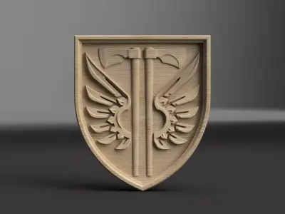 77th Airmobile Brigade Emblem Plaque Wall Decor  STL File 3D print model