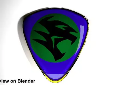 Crest Logo Proton Car new design 3D model