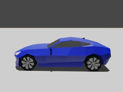 sport car model low poly Low-poly 3D model