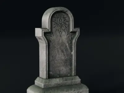 gothic gravestones Low-poly 3D model