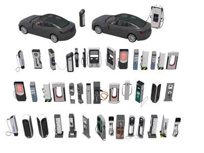 Charging station - Charging pile -EV- Car charger 3D model