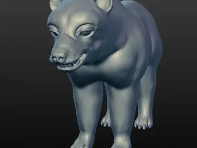 grizzly bear 3D model