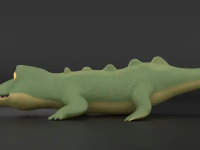 Stylized Crocodile 3D Model 3D model