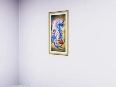 Painting in Frame Picasso Style 7 Low-poly 3D model