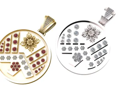 LUXURY FLOWER STYLE PENDANT 3D PRINTABLE MODEL 3D print model