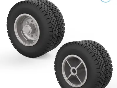 Truck wheels 1-32 3D print model