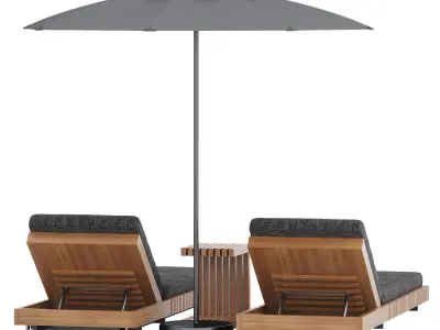 Luxury Chaise Lounge Dreamhause Low-poly 3D model