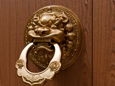 Chinese Style Beast Head Door Knocker 5 - High Poly 3D Model 3D print model