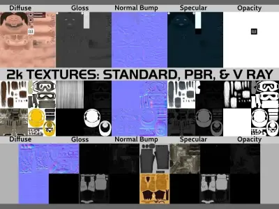 Worker1 Animations Pack Low-poly 3D model
