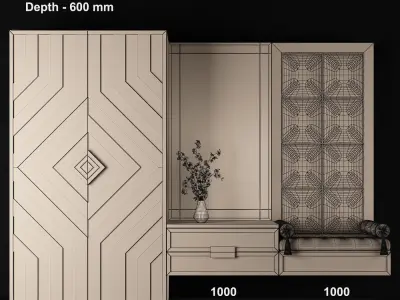 Hallway Furniture 64 3D model