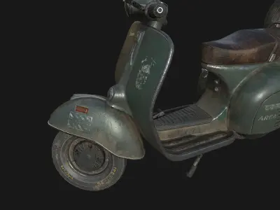Vespa GS Low-poly 3D model