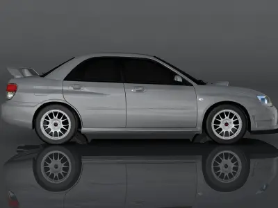 Subaru Impreza Low-poly 3D model