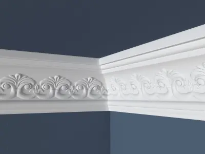 Decorative Crown Molding 3D model 17
