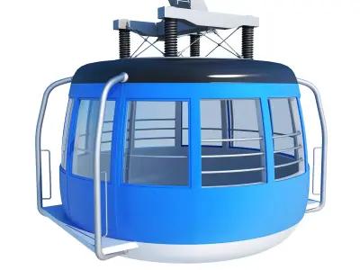 Cableway Chairlift 3D model
