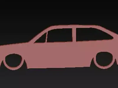 llavero volkswagen gol gti keychain 3D print model