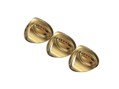 Diamond oval orb dome ring US sizes 8 9 10 3D print model