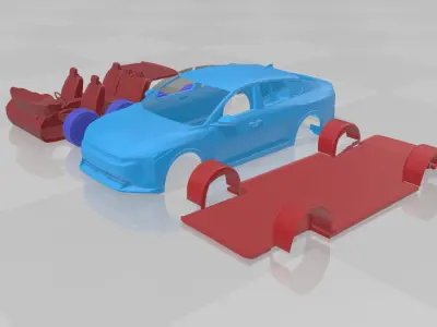 Kia K4 - Separate Parts STL Model 3D print model