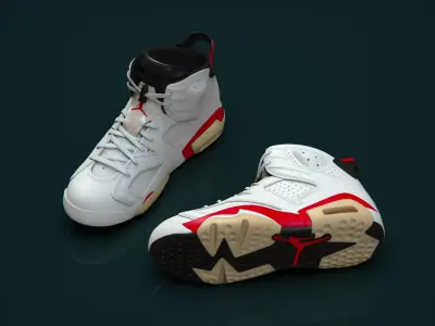 10-Sneakers air jordan retro 3D model