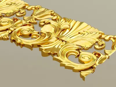 Molding decor 3d model  Low-poly 3D model