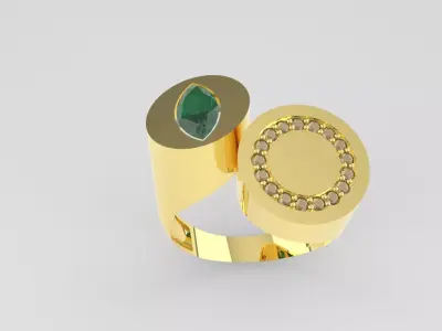 geometry luxury ring 3D print model