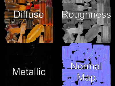 Realistic Earthworm Model Pack with HighDetail PBR Textures Low-poly 3D model