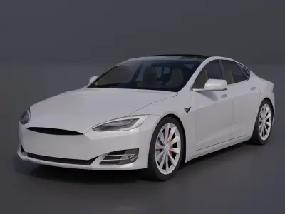 Generic Electric Sedan 3 Low-poly 3D model