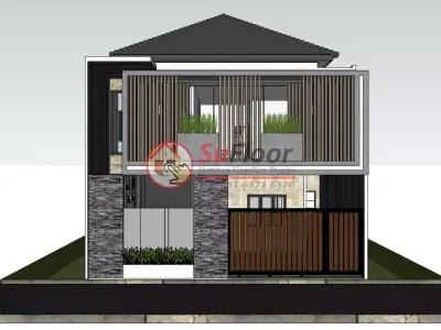 House 10x17m code 622 - Sketchup 3D model 3D model 3D model