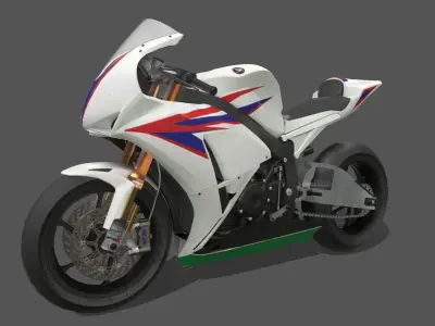 Sportbike6 Low-poly 3D model
