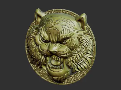 tiger head 3D print model