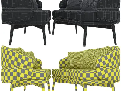 Billy Sofa 3d model Low-poly 3D model