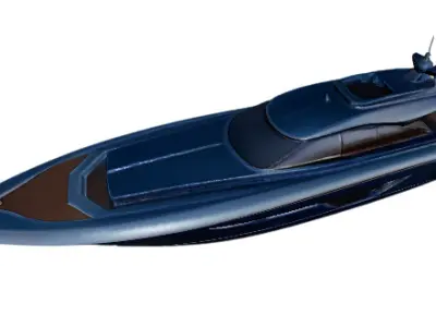 Luxury Sport Yacht 3D Model Low-poly 3D model