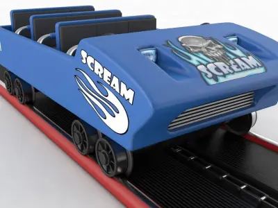 Roller-Coaster Car Concept 3D model