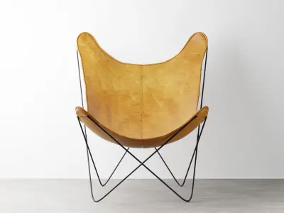 Leather butterfly chair 3D model