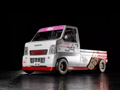 Tuned Suzuki Carry Truck 2002-2013 with original body 3D model