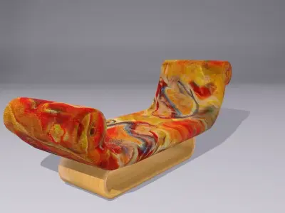 Vintage Chaise Longue 3D model
