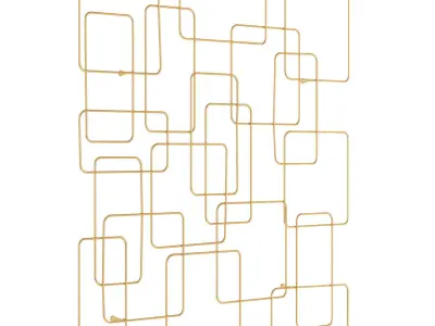 3D Squares Wall Decoration 3D model