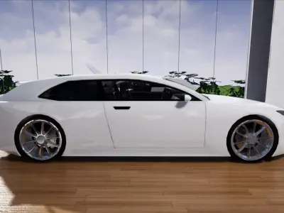 Generic Mid Size 2 Door Shooting Break Low-poly 3D model