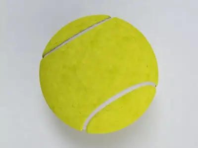 Yellow Tennis Ball Low-poly 3D model