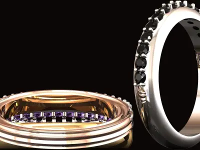 Diamond rings 3D print model