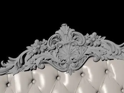 bed headboard 3D model
