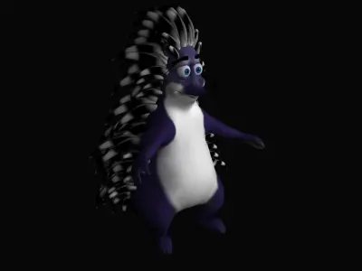 Hedgehog Model 3dsmax  -Rig by Cat 3dsmax- By Morph 3D model